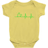 morning coffee heatbeat ekg Baby Bodysuit