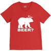 new bear deer beer funny V-Neck Tee