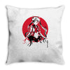 pretty guardian sumi e Throw Pillow