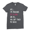 Yes...I'm Pregnant.It's a Girl! And No...You Can't Touch My Belly! Ladies Fitted T-Shirt