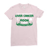 I Love Someone with Liver Cancer to The Moon and Back to Infinity Ladies Fitted T-Shirt