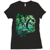 water lilies and nessy Ladies Fitted T-Shirt