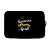 queens are born in april Laptop sleeve
