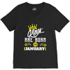Kings Are Born In January V-Neck Tee
