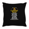 Camping Rules Throw Pillow