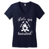 lets get toasted Women's V-Neck T-Shirt