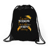 i'm not a widow i'm a wife to a husband with wings Drawstring Bags