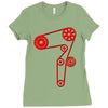 strap of the distribution of the engine Ladies Fitted T-Shirt