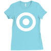 bullseye sticker vinyl decal Ladies Fitted T-Shirt