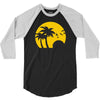 beach silhouette birds sand sunset 3/4 Sleeve Shirt