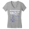 millennium falcon blueprint Women's V-Neck T-Shirt