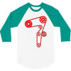 strap of the distribution of the engine 3/4 Sleeve Shirt