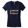 Cancer Picked The Wrong Diva Women's V-Neck T-Shirt
