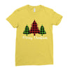 lumberjack tree merry christmas Ladies Fitted T-Shirt