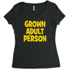 grown adult person Women's Triblend Scoop T-shirt
