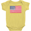 t-rex vintage american flag Baby Bodysuit