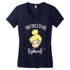 The Orijinal Topknot Tinkerbell Women's V-Neck T-Shirt
