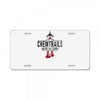 jet chemtrails red &amp; grey logo License Plate