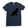 cat black had Ladies Fitted T-Shirt