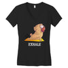 yoga pug exhale Women's V-Neck T-Shirt