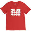pro life, pro god, pro gun V-Neck Tee
