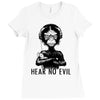hear no evil Ladies Fitted T-Shirt