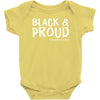 black and proud Baby Bodysuit