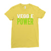 veggie power! Ladies Fitted T-Shirt