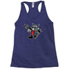 rocket vintage cartoon style Racerback Tank