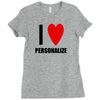 i love personalize Ladies Fitted T-Shirt