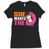 She Wants The D Dunkin Donuts Ladies Fitted T-Shirt
