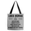 Libra Woman Tote Bags