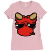 devil face 2 Ladies Fitted T-Shirt