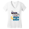 mom moon&amp;back Women's V-Neck T-Shirt