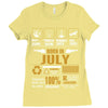 Born July Multitasking Problem Solving Tees Ladies Fitted T-Shirt
