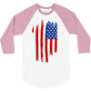 sa distress flag cool american 3/4 Sleeve Shirt