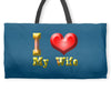 i heart my wife Weekender Totes