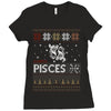 santa pisces christmas ugly t shirts Ladies Fitted T-Shirt