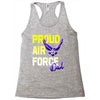 proud air force dad Racerback Tank