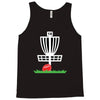 disc golf frisbee leaning on target basket innova Tank Top