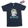 unicorns are born in august cute unicorn Exclusive T-shirt