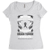 Never Underestimate the Strength of a Brain Tumor Warrior Being Strong Women's Triblend Scoop T-shirt