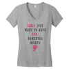 Girls Want To Have Fundamentals Rights Women's V-Neck T-Shirt
