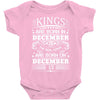 Real Kings Are Born On December 13 Baby Onesie
