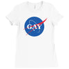 Nasa Gay Pride Ladies Fitted T-Shirt
