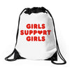 Girls Support Girls Drawstring Bags