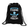 go fishing Drawstring Bags
