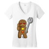 sad gingerbread Women's V-Neck T-Shirt