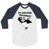 5 Percent Unicorn 95 Percent Ninja 3/4 Sleeve Shirt