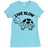 live slow Ladies Fitted T-Shirt